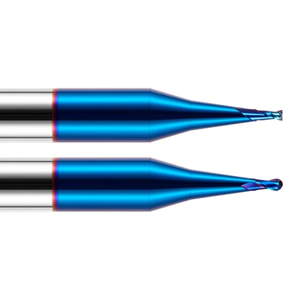 MM600 MB600 Dia 0.2-0.9mm Nano Coated Micro Carbide End Mill Bits For 60HRC